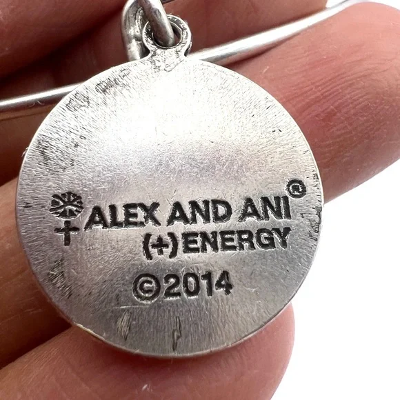 Alex and Ani Canada Maple Leaf Charm Bangle Bracelet Silver Tone 2014 - Picture 5 of 6